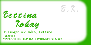 bettina kokay business card